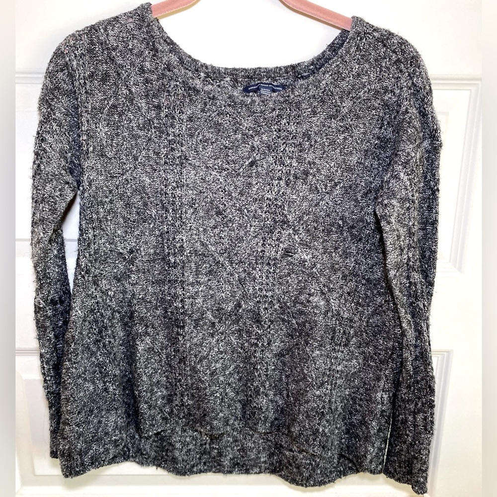 American Eagle Outfitters Gray Crew Neck Sweater
